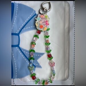 Colorful Beaded Keychain with Heart Clasp